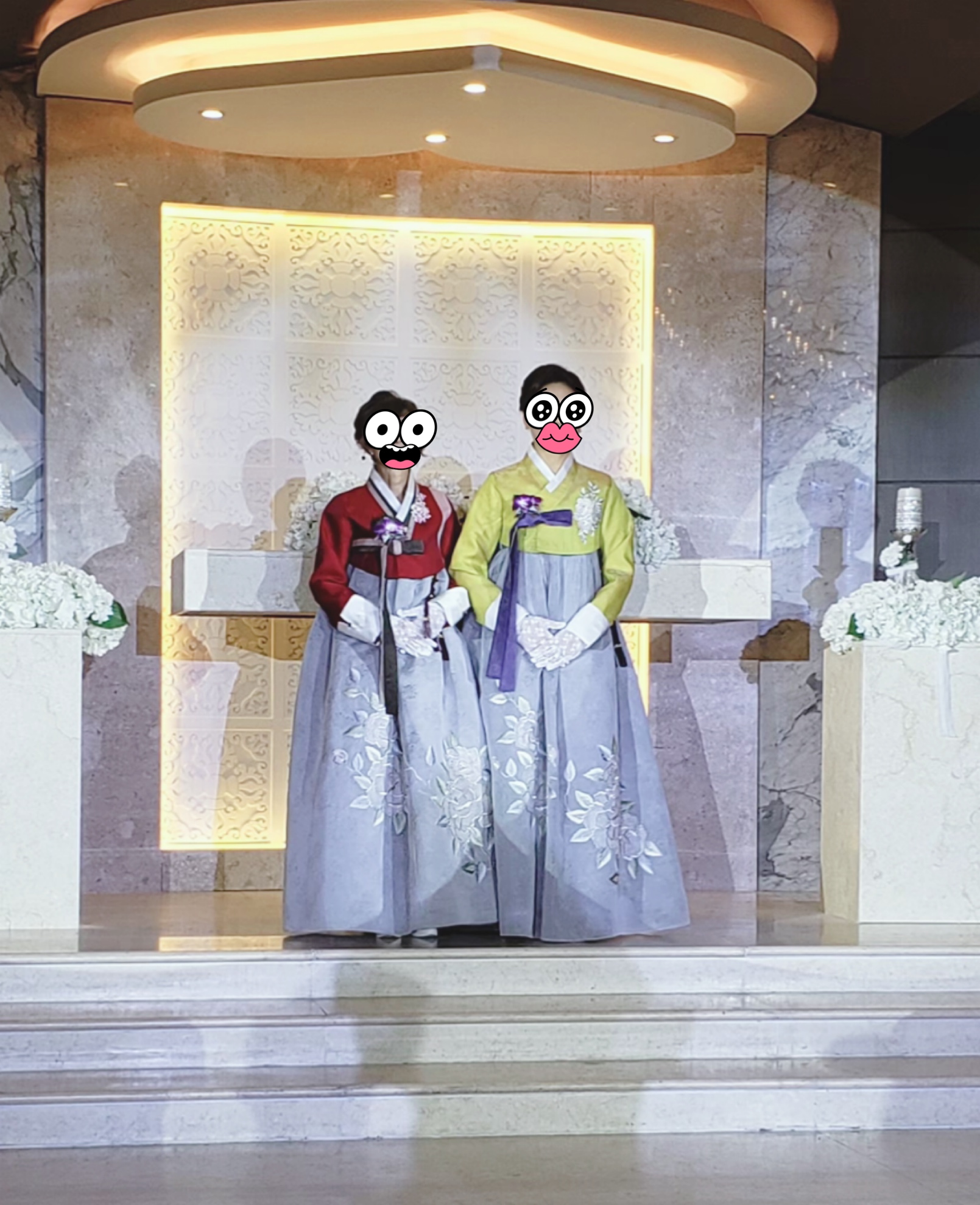 韓国結婚式での韓服（チマチョゴリ）
